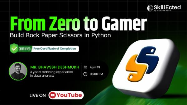 Python Pro Gamer From Zero to Gamer: Build Rock Paper Scissors in Python Your beginner ...